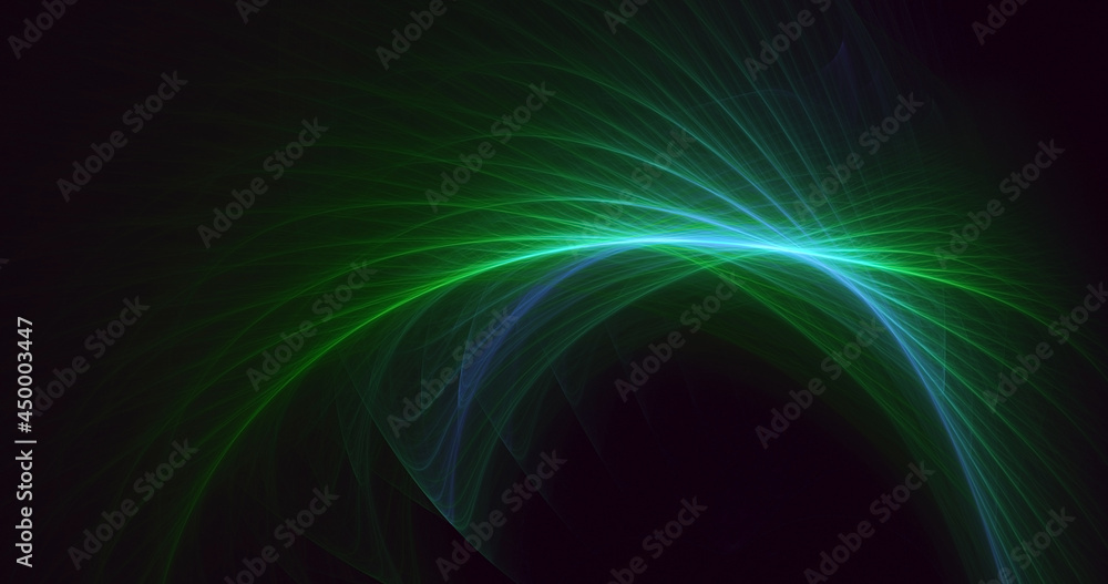 3D rendering abstract multicolor fractal light background