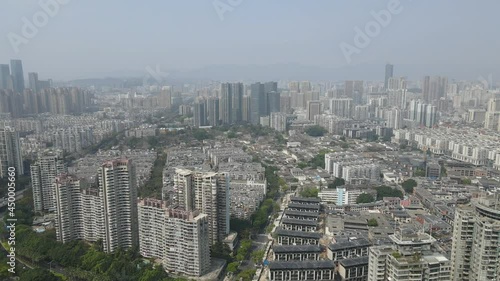 Wallpaper Mural Aerial photography of Fuzhou's 3xianzhou bridge and modern architectural landscape Torontodigital.ca