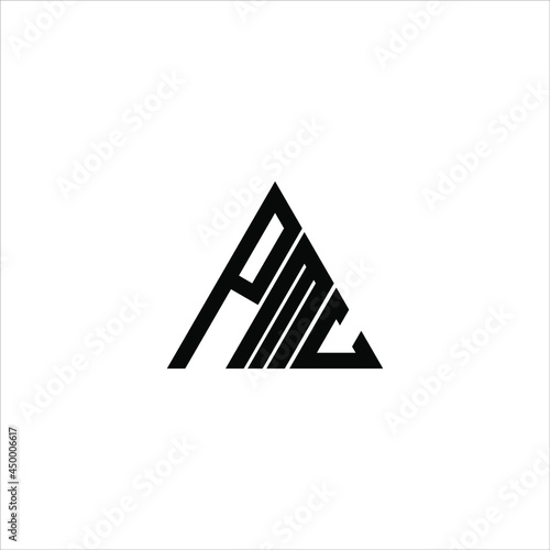 PMC letter logo creative design. PMC unique design
 photo