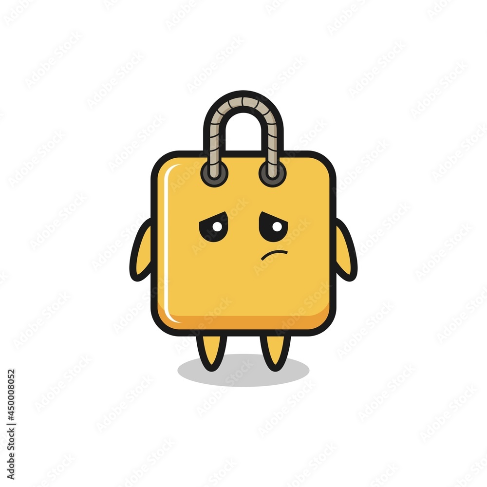 the lazy gesture of shopping bag cartoon character the lazy gesture of shopping bag cartoon character