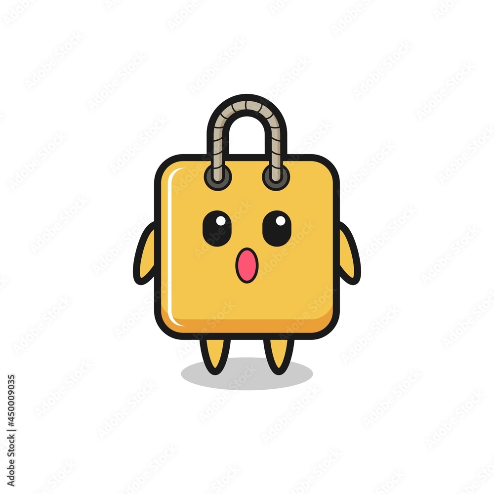the amazed expression of the shopping bag cartoon the amazed expression of the shopping bag cartoon