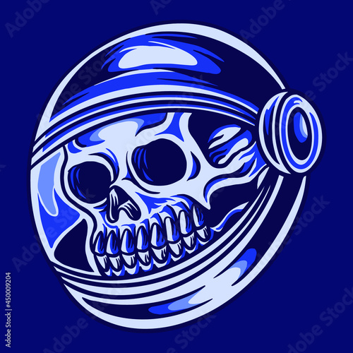 Astronaut dead Skull head