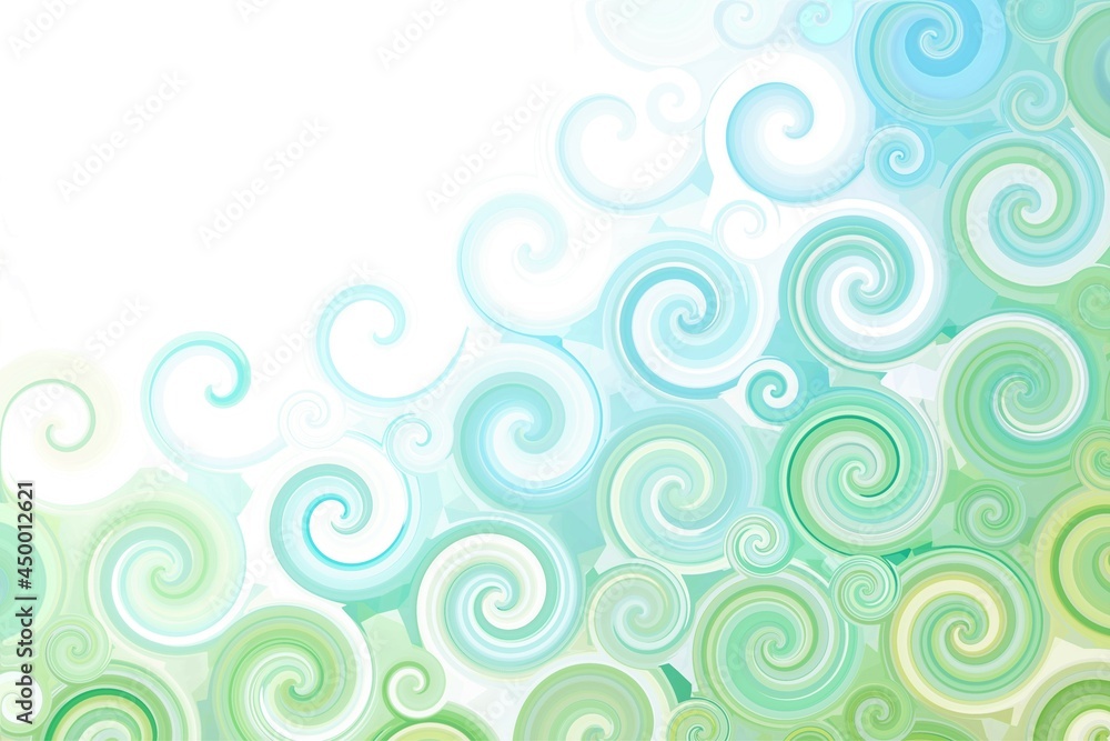 爽やかな波のイメージ背景 緑テクスチャ