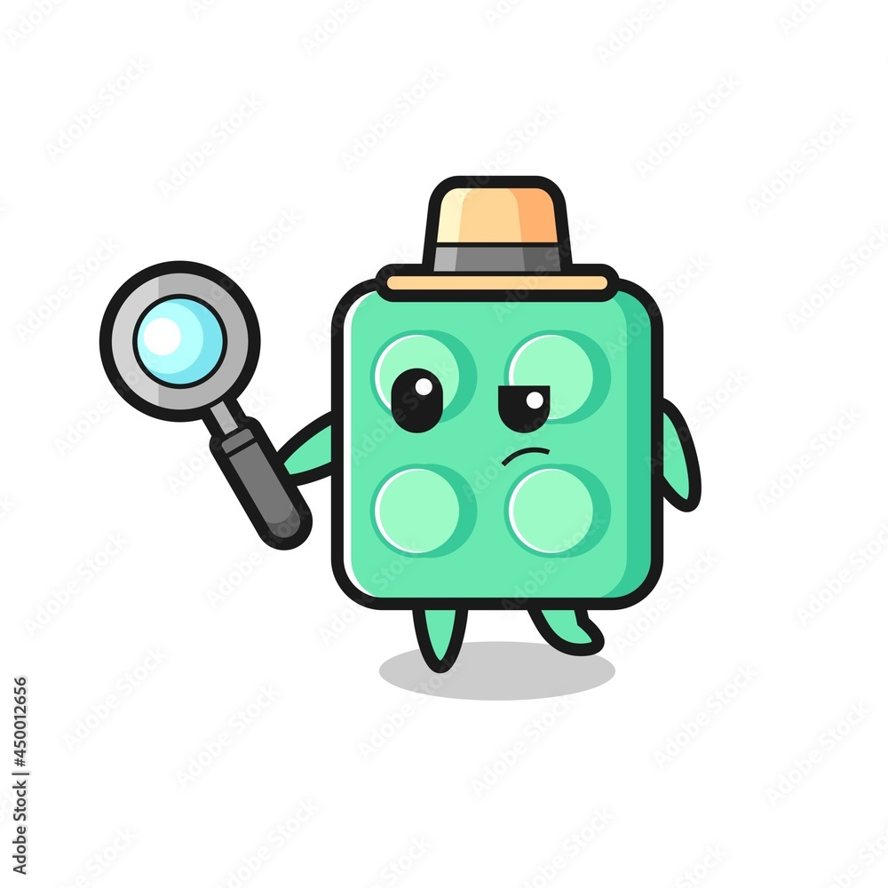 brick toy detective character is analyzing a case brick toy detective character is analyzing a case