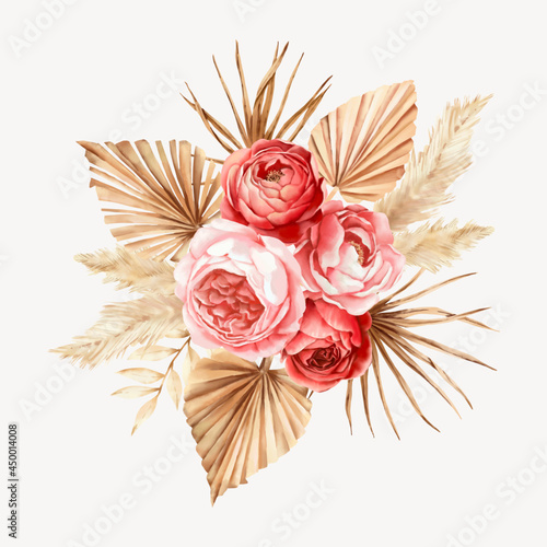 Hand painted boho floral decoration