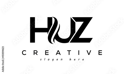 Letter HUZ creative logo design vector	 photo