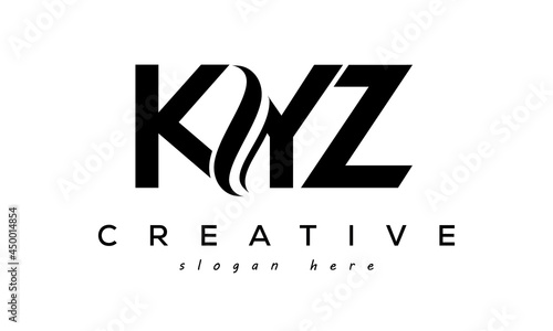 Letter KYZ creative logo design vector	 photo