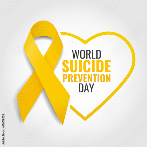 Vector Illustration of world suicide prevention day. 
 photo