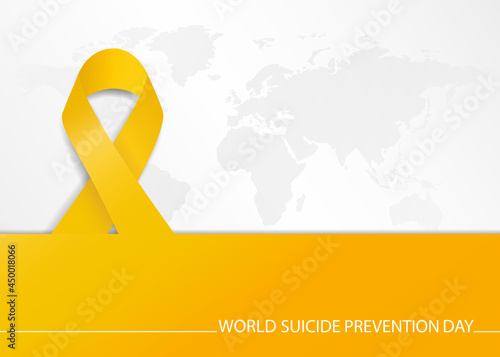Vector Illustration of world suicide prevention day. Template banner.
