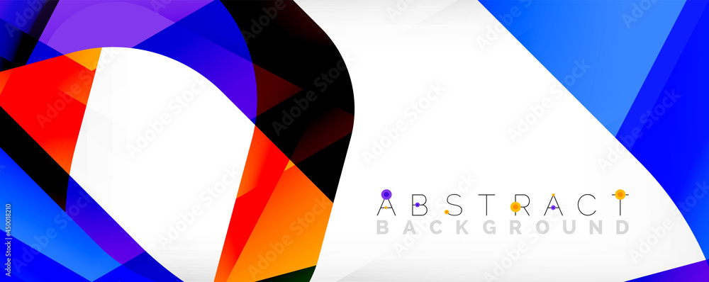 Minimal abstract background - color overlapping shapes on white with shadow lines. Vector Illustration For Wallpaper, Banner, Background, Landing Page Minimal abstract background - color overlapping shapes on white with shadow lines. Vector Illustration For Wallpaper, Banner, Background, Landing Page