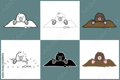 Cartoon Animals set of MOLE