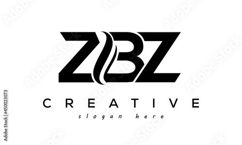 Letter ZBZ creative logo design vector	 photo