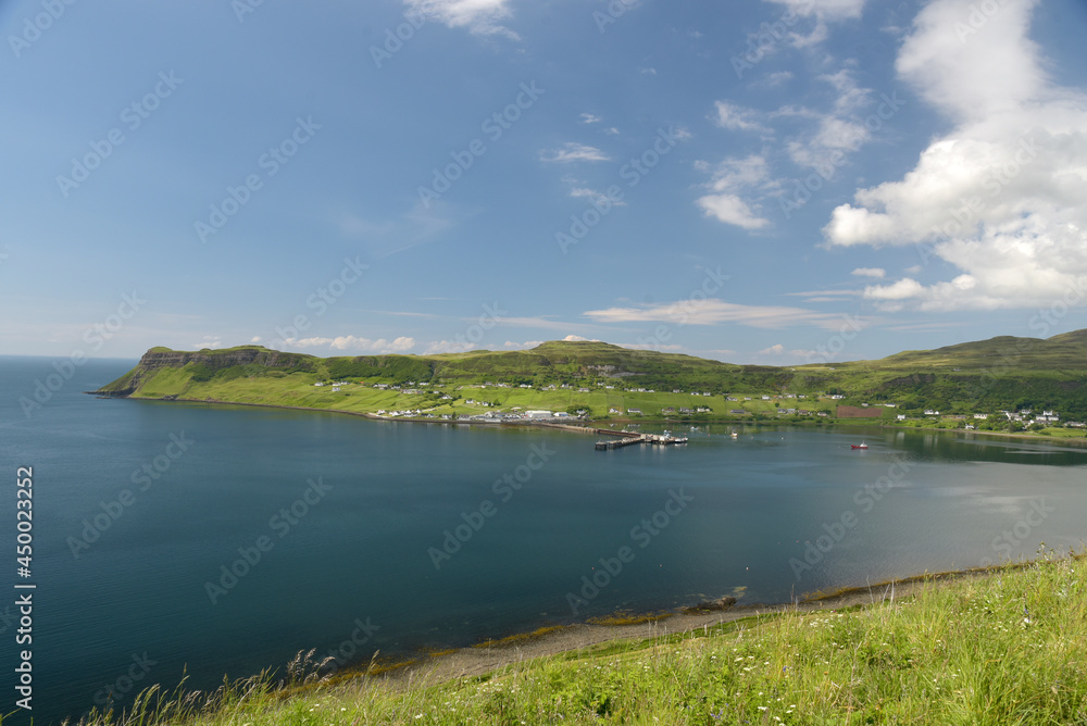 Harbour and bay at Uig on coast of Skye