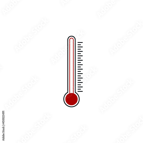 Blank goal thermometer template. Vector image isolated on white background