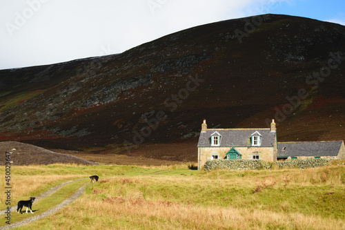 Cottage at the bottom of Mount Keen, Scotland