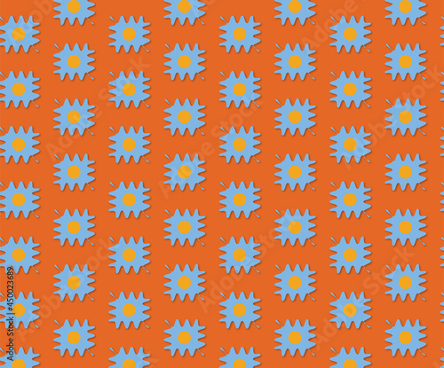 Star and flower oval background image