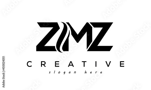 Letter ZMZ creative logo design vector	 photo