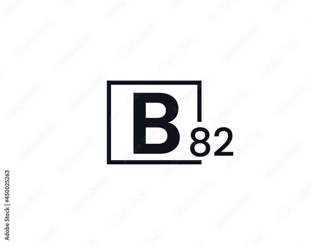 B82, 82B Initial letter logo B82, 82B Initial letter logo