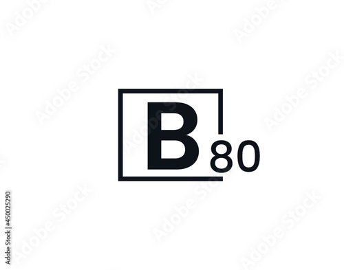 B80, 80B Initial letter logo © Rubel