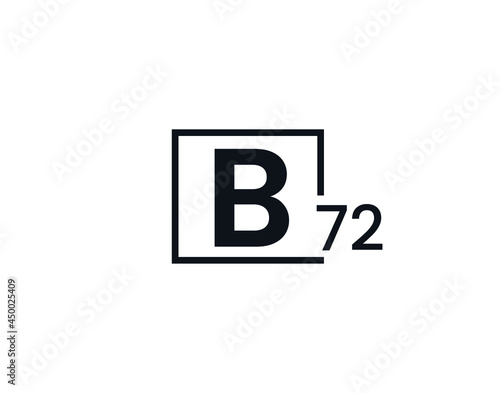 B72, 72B Initial letter logo © Rubel