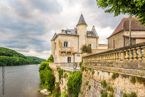 View at the Castle of Lalinde near Dordogne river in France