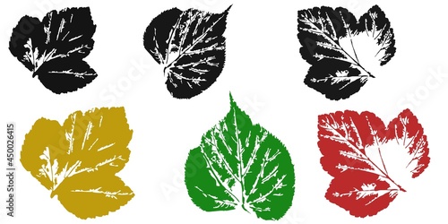 Vector detailed texture of forest leaves