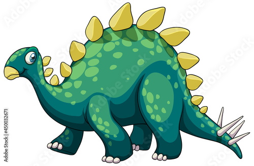 A stegosaurus dinosaur cartoon character