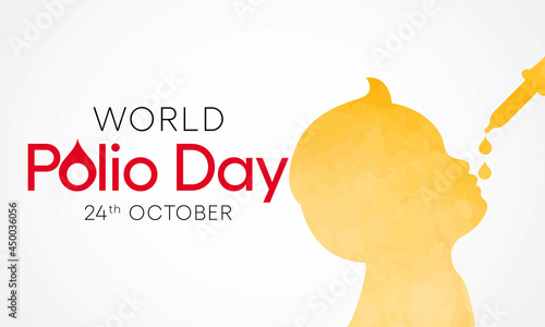 World Polio day is observed every year on October 24, poliomyelitis is a disabling and life-threatening disease caused by the poliovirus. Vector illustration