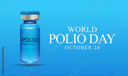 World Polio day is observed every year on October 24, poliomyelitis is a disabling and life-threatening disease caused by the poliovirus. Vector illustration