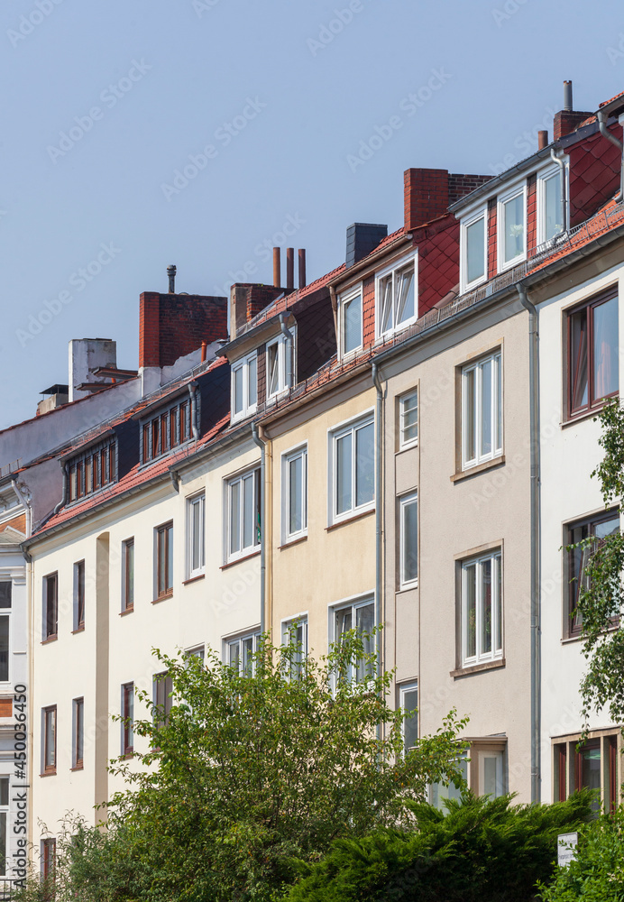Fototapeta premium Weisse moderne Wohngebäude , Bremen, Deutschland, Europa
