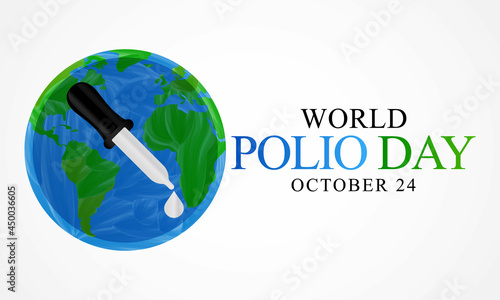 World Polio day is observed every year on October 24, poliomyelitis is a disabling and life-threatening disease caused by the poliovirus. Vector illustration