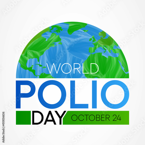 World Polio day is observed every year on October 24, poliomyelitis is a disabling and life-threatening disease caused by the poliovirus. Vector illustration
