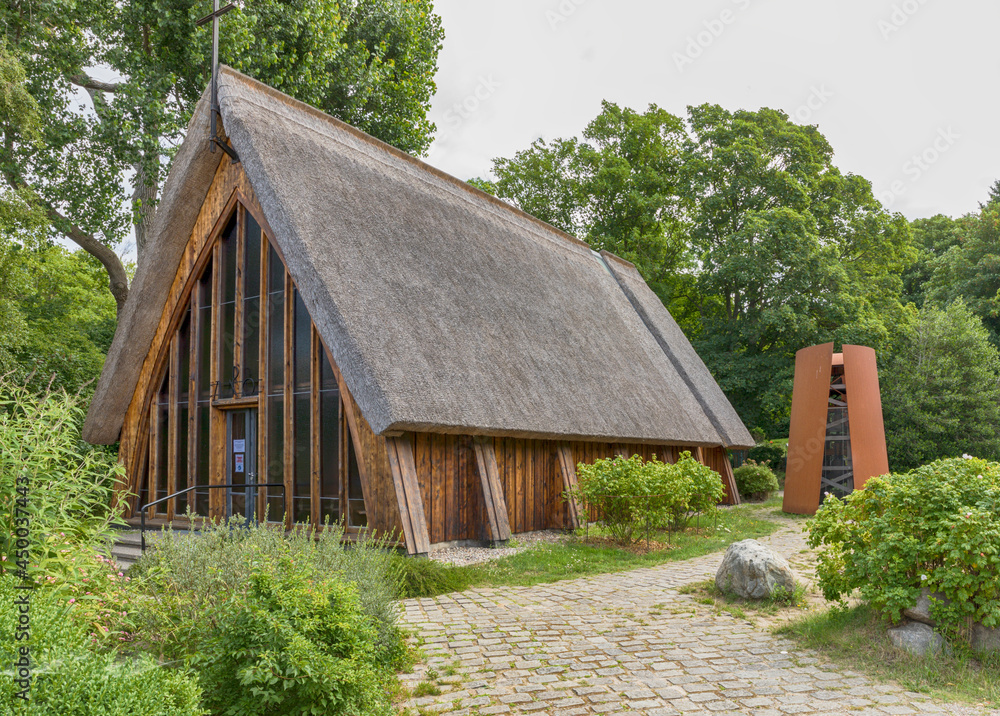 Fototapeta premium Schifferkirche church at Ahrenshoop, Mecklenburg-Vorpommern, Germany