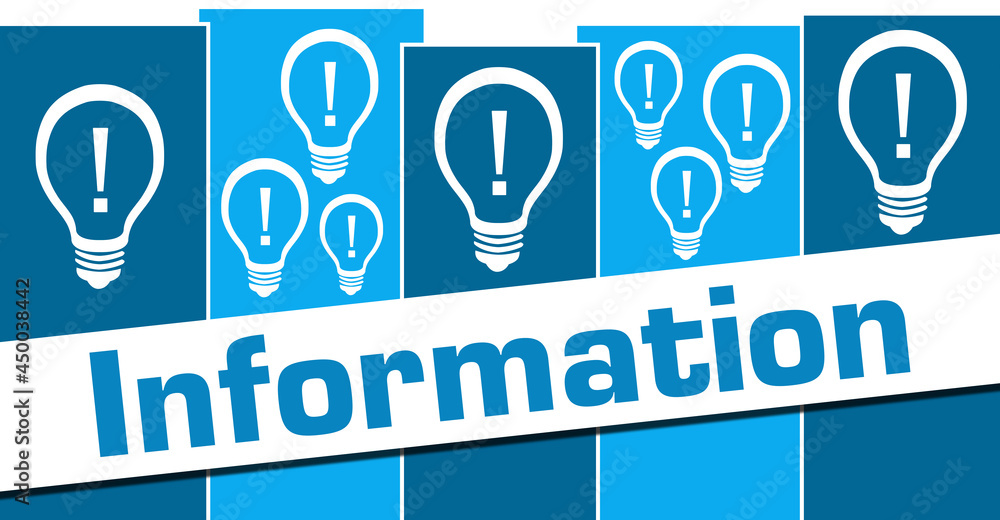Information Blue Vertical Boxes Bulbs Information Blue Vertical Boxes Bulbs