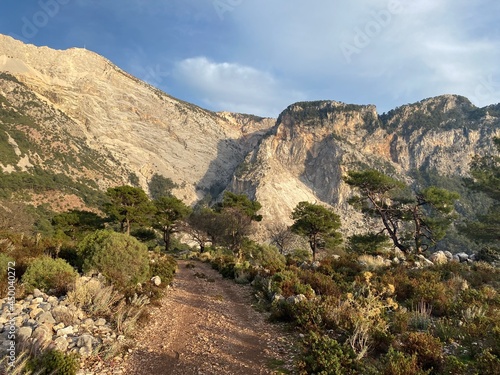 Ascent from Oludeniz . Lycian way. Turkey
