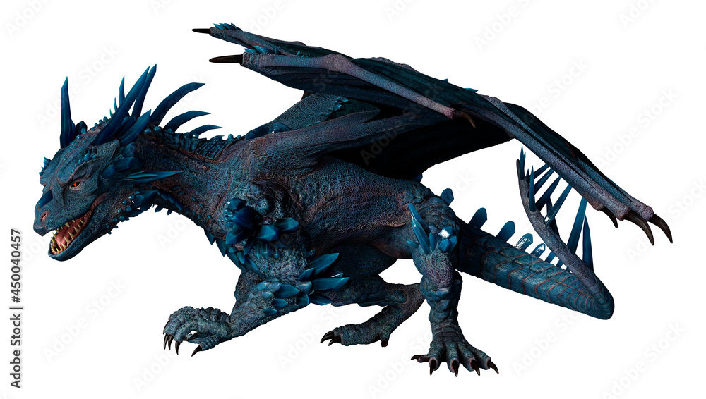 Fototapeta premium 3D Rendering Fairy Tale Dragon on White