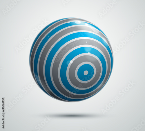 Realistic glossy vector sph...