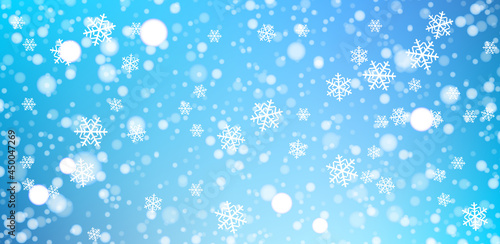 Snow Falling winter background vector illustration