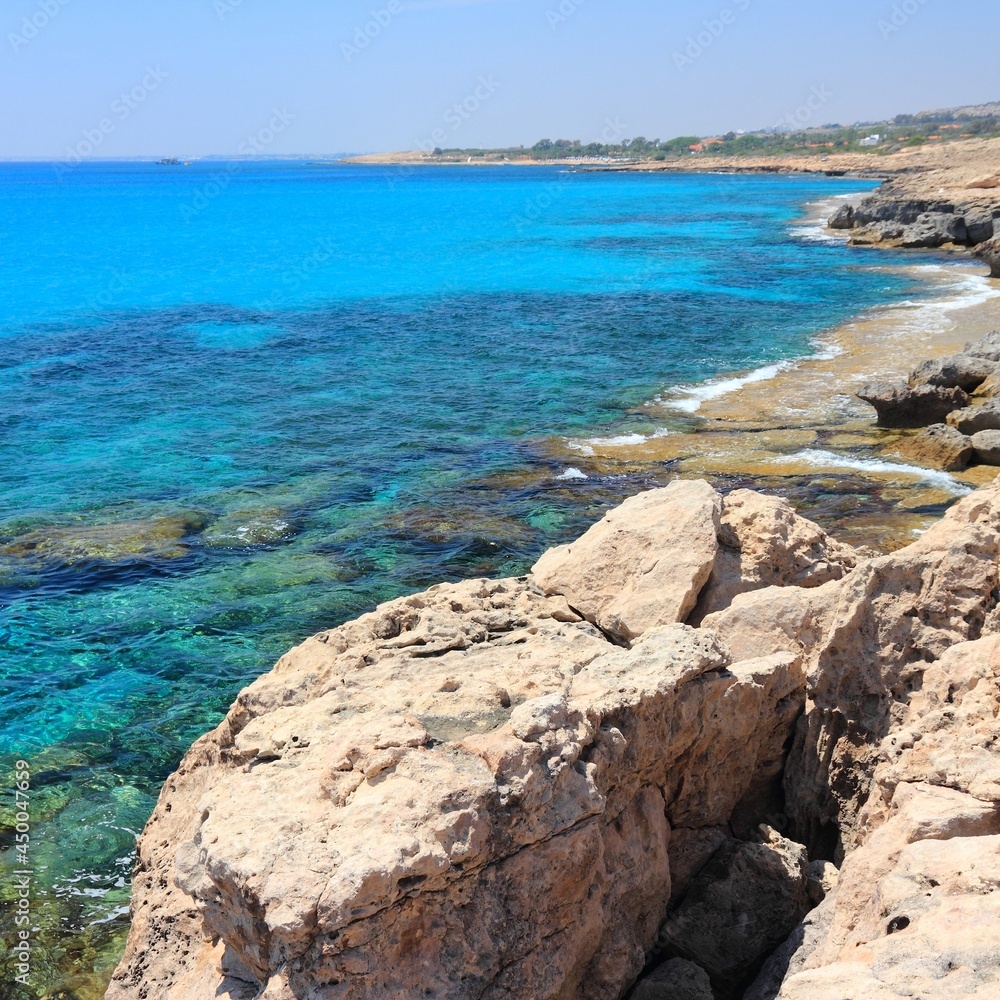 Azure sea. Cyprus nature.