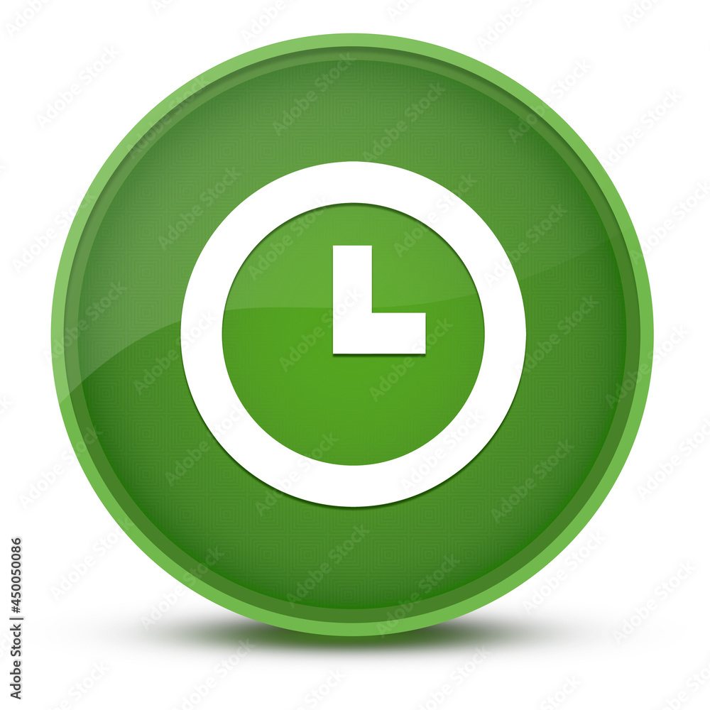 Clock luxurious glossy green round button abstract Clock luxurious glossy green round button abstract