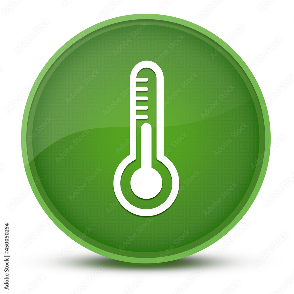 Thermometer luxurious glossy green round button abstract Thermometer luxurious glossy green round button abstract