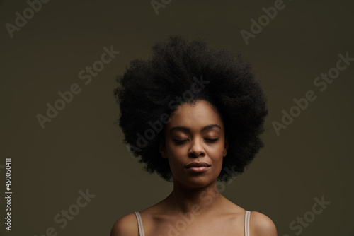 Close up of an african young woman