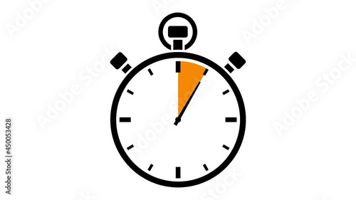 Video Grafische Stoppuhr 60 Sekunden/Minuten Schwarz Orange