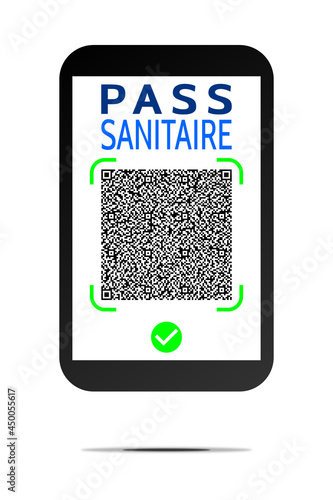 Smartphone Application Pass Sanitaire Bleu