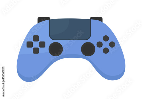 Video game controller semi flat color vector object. Full sized item on white. Control character in game. Electronic device isolated modern cartoon style illustration for graphic design and animation