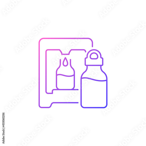 Self service water refill station gradient linear vector icon. Vending machine. Dispenser for purified liquid. Thin line color symbols. Modern style pictogram. Vector isolated outline drawing