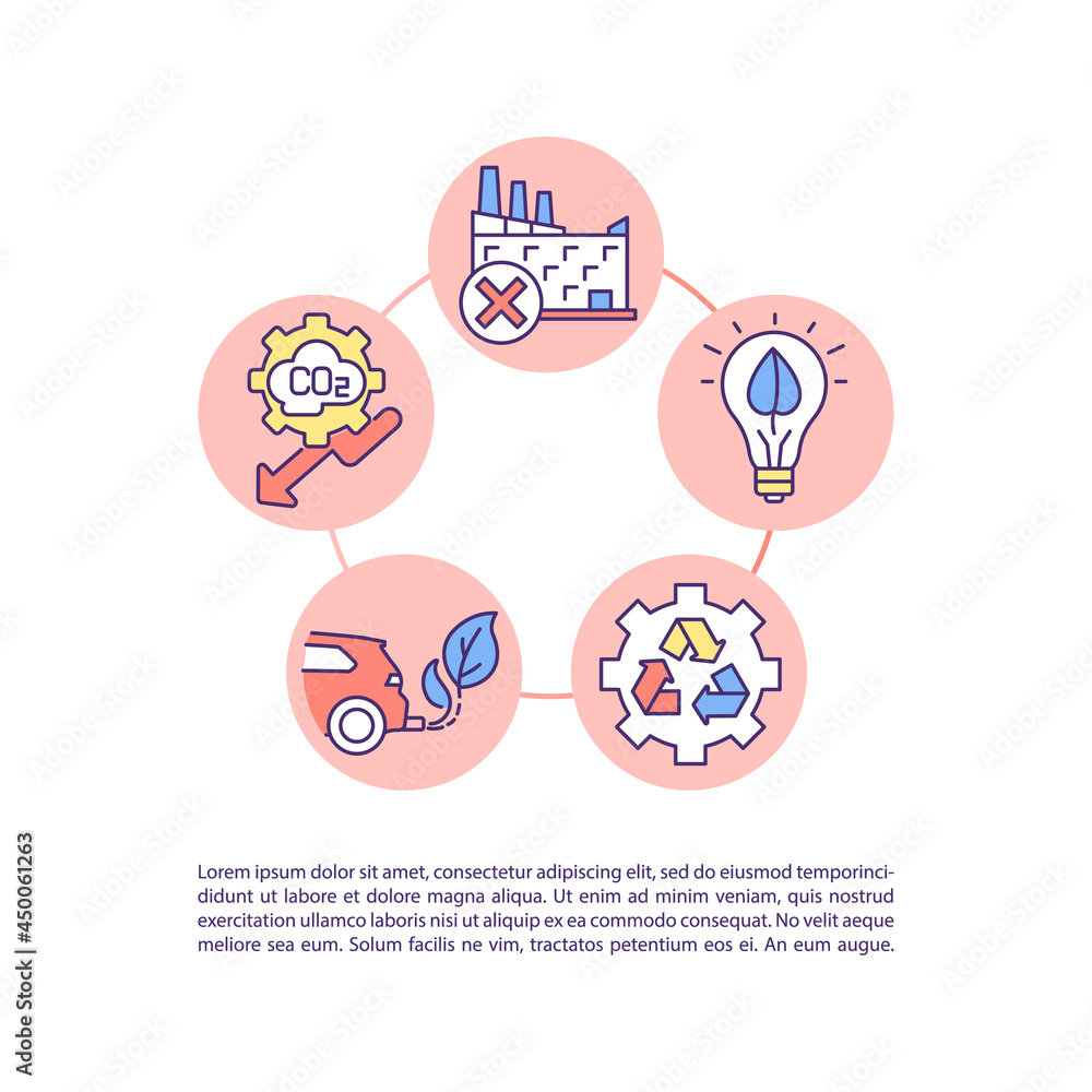 Politics of climate change concept line icons with text. PPT page vector template with copy space. Brochure, magazine, newsletter design element. Ways of confrontation linear illustrations on white