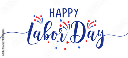 Leinwand Poster Happy Labor Day - Labour Day USA with motivational text