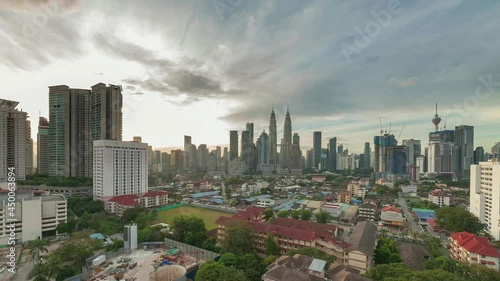 Wallpaper Mural time lapse : beautiful view over kuala lumpur city during sunrise Torontodigital.ca