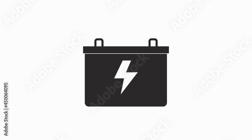 Battery Icon. Vector isolated flat editable black and white illustration of a battery
